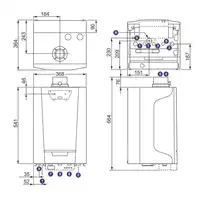 Pakiet: Gazowy kocioł kondensacyjny MCR3 evo 24T + Termostat pokojowy iSense + Rekuperator Recovens V400 DE DIETRICH 7716670ISRU