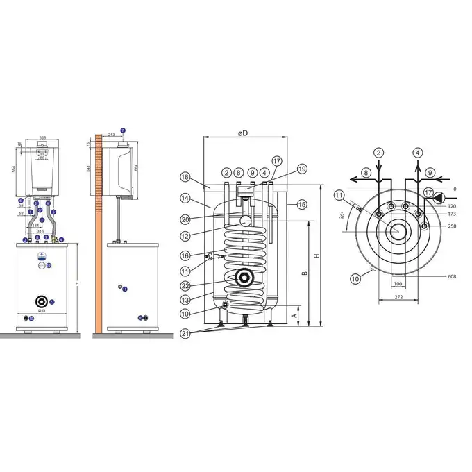 Pakiet: Gazowy kocioł kondensacyjny MCR3 evo 35T/SRK100 + Termostat pokojowy iSENSE DE DIETRICH 7716671100KIS