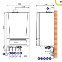 Pakiet: Gazowy kocioł kondensacyjny Evodens AMC 25/28 BIC + Regulator SMART TC DE DIETRICH 7689099TC