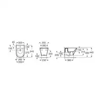 GAP ROUND Bidet podwieszany (ukryte mocowania) ROCA A3570N6000