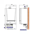 Evodens AMC 25/28 BIC Kocioł gazowy kondensacyjny ze zintegr. podgrz. 40 l DE DIETRICH 7689099