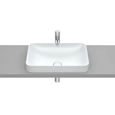 INSPIRA SQUARE Umywalka 550x370 H75 FINECERAMIC perła ROCA A327534630