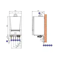 Pakiet: Gazowy kocioł kondensacyjny Evodens AMC 25/28MI + Regulator SMART TC DE DIETRICH 7689097TC