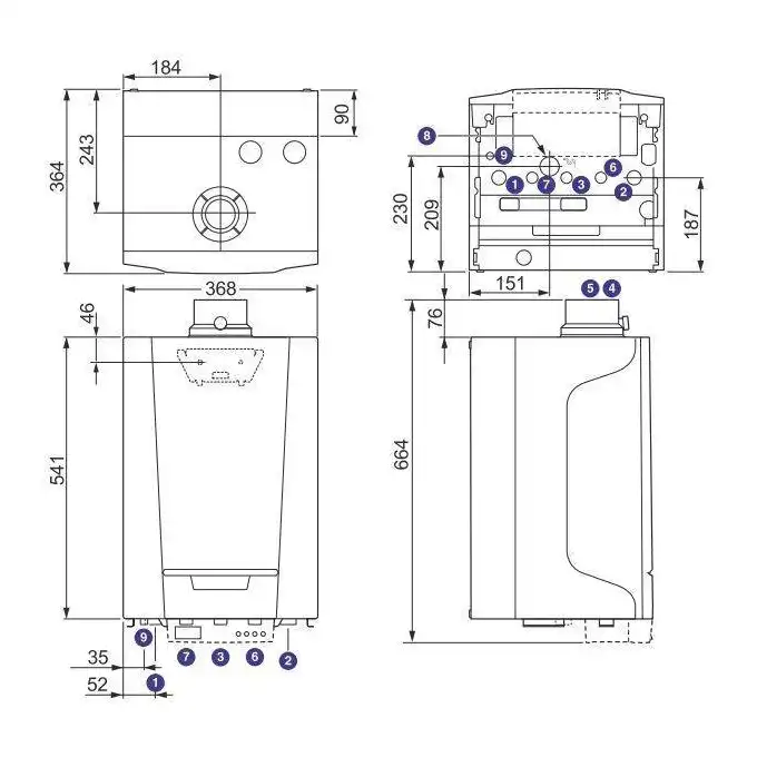 Pakiet: Gazowy kocioł kondensacyjny MCR3 evo 15T + Termostat pokojowy iSense DE DIETRICH 7716669IS