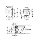 GAP SQUARE COMPACTO Miska WC podwieszana Rimless 48 cm ROCA A34647A000