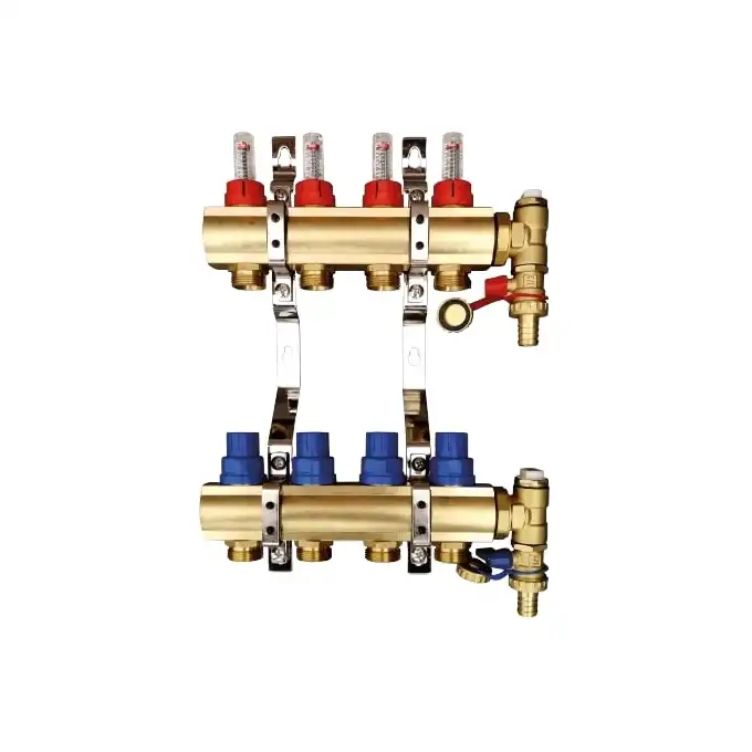 Rozdzielacz do ogrzewania podłogowego Tweetop Optimum 06036106 1&quot; rotametry zawory regulujące 4 obwody