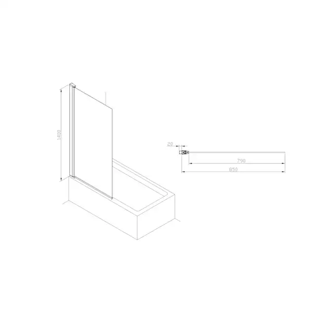 Capital Parawan wannowy 85x140 ROCA AM4008512M