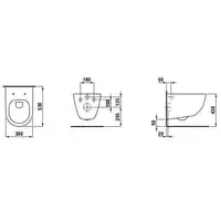 LCC Miska podwieszana wc rimless 360 x 530 mm LAUFEN H8209664000001