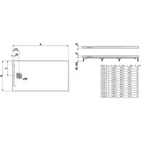 Brodzik Laufen PRO 1600 x 700 mm, biały LAUFEN H2139540000001