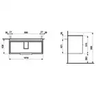 Szafka podumywalkowa BASE pod umywalkę PRO S 1010 x 515 x 438 mm, jasny wiąz LAUFEN H4024521102621