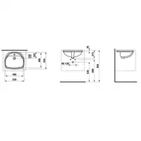 Umywalka podblatowa 520 x 455 mm LAUFEN H8112300000001