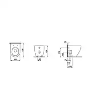 LCC Miska podwieszana wc rimless 360 x 530 mm 4/2l LAUFEN H8219664000001