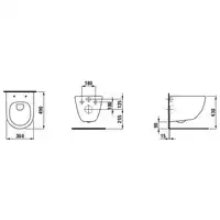 Miska podwieszana wc rimless 360 x 490 mm LAUFEN H8209650000001