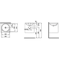 Umywalka podblatowa 465 x 470 mm LAUFEN H8189620001091