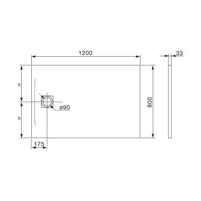 Brodzik Laufen Pro, Marbond, prostokątny 1200 x 800 mm biały LAUFEN H2109520000001