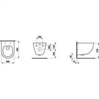 LCC Miska podwieszana wc rimless 360 x 490 LAUFEN H8209654000001