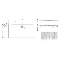 Brodzik Laufen Pro, Marbond, prostokątny 1800 x 800 mm grafitowy LAUFEN H2109550780001