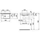 LCC Umywalka ścienna 480 x 280 mm LAUFEN H8159554001041