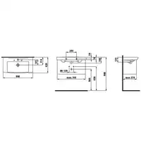 Umywalka ścienna 800 x 420 mm LAUFEN H8109570001041