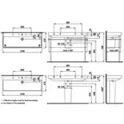Umywalka podwójna ścienna jednokomorowa 1200 x 460 mm LAUFEN H8149650001041