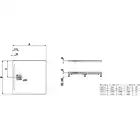 Brodzik Laufen Pro, Marbond, kwadratowy 1000 x 1000 mm, biały LAUFEN H2119520000001