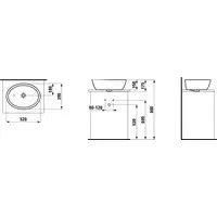 Umywalka nablatowa 520 x 390 mm LAUFEN H8129640001091