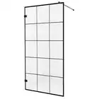 Kabina prysznicowa AVEXA BLACK 110x200 walk-in czyste 6mm Active Shield - wzór kratka NEW TRENDY EXK-2024