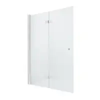 Parawan wannowy NEW SOLEO 120x140 skrzydło składane L szkło czyste 6mm Active Shield NEW TRENDY P-0030