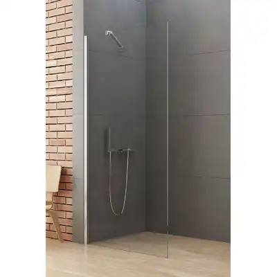 Kabina prysznicowa NEW SOLEO walk-in 80x195 szkło 6mm czyste z powłoką - wspornik prosty NEW TRENDY K-0458-WP