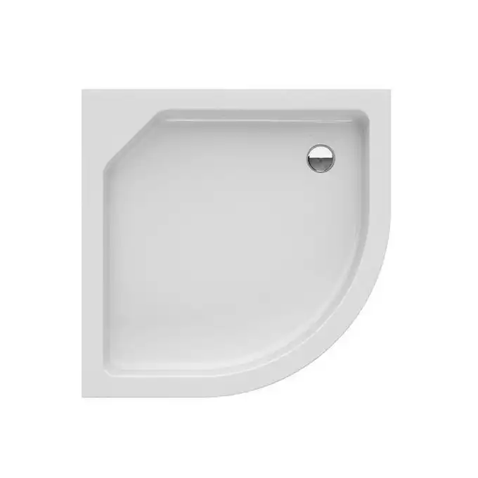 Brodzik prysznicowy ARTUS 80x80x21 półokrągły R55, podstawa stelaż, gł 11cm NEW TRENDY B-0359