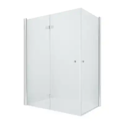 Parawan wannowy NEW SOLEO 100x140 skrzydła podwójne składane/uchylne szkło czyste 6mm Active Shield NEW TRENDY P-0028/P-0024