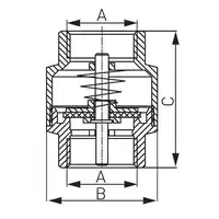 Zawór zwrotny z mosiężnym elementem zamykającym 3/4&quot; FERRO ZZM2
