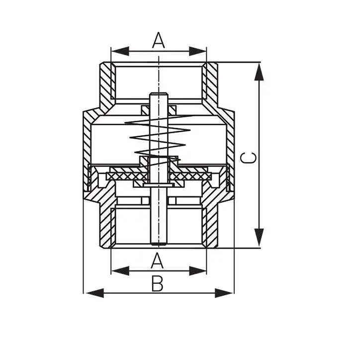 Zawór zwrotny z mosiężnym elementem zamykającym 1&quot; FERRO ZZM3