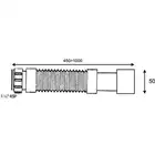 Złączka montażowa harmonijkowa L-1000 mm 11/2&quot;x40/50 mm MCALPINE FLX-HC27