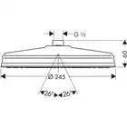 AXOR Montreux Głowica prysznicowa Axor Carlton 240 1jet HANSGROHE 28474000