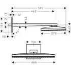 AXOR ShowerSolutions Głowica prysznicowa 460/300 1jet HANSGROHE 35278000