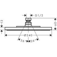 AXOR Starck Głowica prysznicowa 240 1jet HANSGROHE 28494000