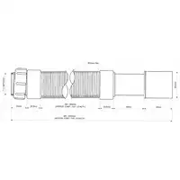 Złączka montażowa harmonijkowa L-1000 mm 11/2&quot;x40/50 mm MCALPINE FLX-HC27