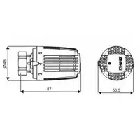 Głowica termostatyczna HERZ M28x1,5  1726006 z czujnikiem cieczowym