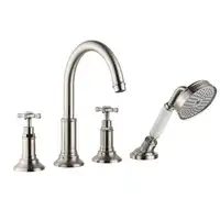 AXOR Montreux 4-otworowa bateria wannowa do montażu na cokole z płytek HANSGROHE 16544820