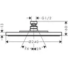 AXOR Starck Głowica prysznicowa 240 1jet HANSGROHE 28494000