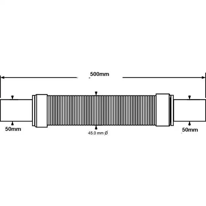 Złączka montażowa elastyczna L-500 mm z końcówkami 50x50 mm MCALPINE FLEXRP50