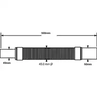 Złączka montażowa, redukcyjna, elastyczna L-500 mm z końcówkami 40x50 mm MCALPINE FLEXRP4050