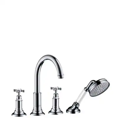 AXOR Montreux 4-otworowa bateria wannowa do montażu na cokole z płytek HANSGROHE 16544000