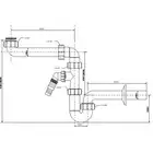 Syfon zlewozmywakowy rurowy 11/2&quot;x50mm z podłą.pralki lub zmywarki,bez spustu MCALPINE HC7HC13