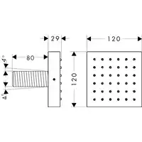 AXOR ShowerSolutions Moduł prysznicowy 120/120 do instalacji podtynkowej HANSGROHE 28491000