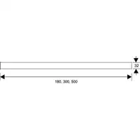 Przedłużka do Syfonu umywalkowego 11/4&quot;x32mm z kołnierzem L-300mm chrom MCALPINE RS4