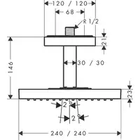 AXOR ShowerSolutions Głowica prysznicowa 240/240 podtynkowa HANSGROHE 10929000