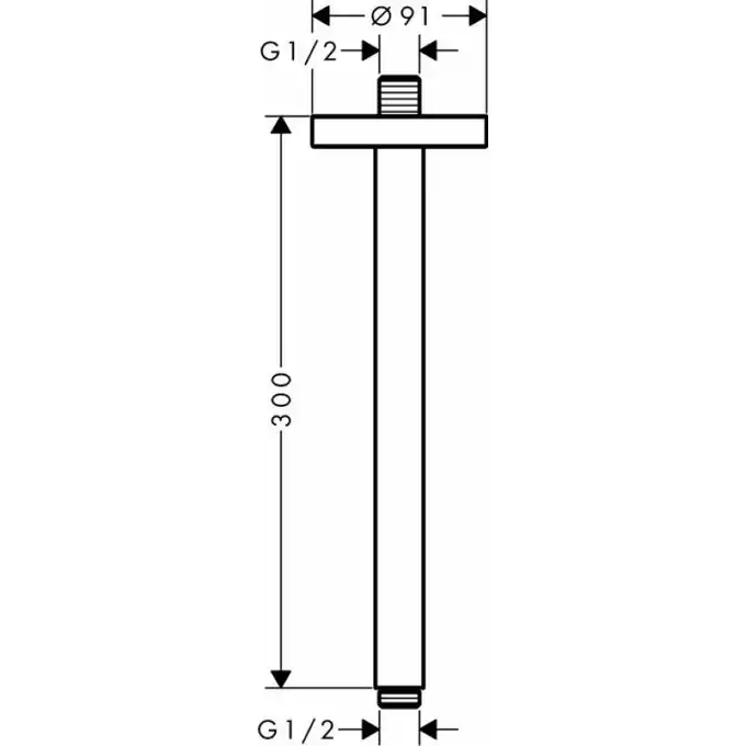 AXOR ShowerSolutions Przyłącze sufitowe 300mm HANSGROHE 26433820