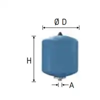 Ciśnieniowe naczynie przeponowe do wody użytkowej Refix DE 12 10 bar / 70°C niebieskie REFLEX 7302013